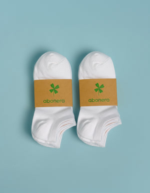 Abonera produktbilde - hvit ankelsokk 10 pk