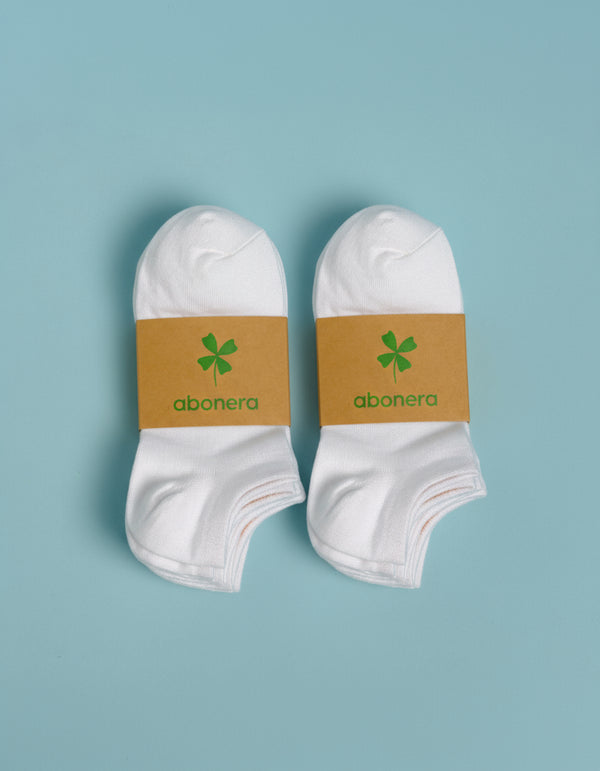 Abonera produktbilde - hvit ankelsokk 10 pk