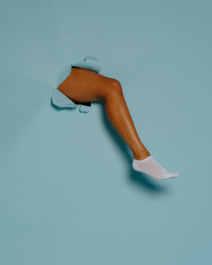 5 par hvite ankelsokker